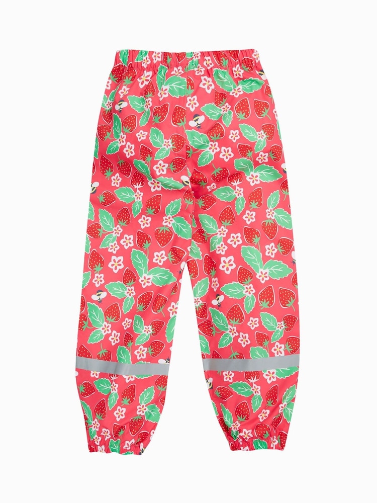 Rosa - Frugi Green Dinosaur Waterproof Printed Trousers - Imagen 2 de 5