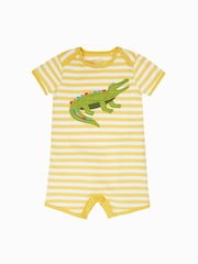 Frugi Baby Yellow Rue 100% Organic Cotton Romper - Image 1 of 4