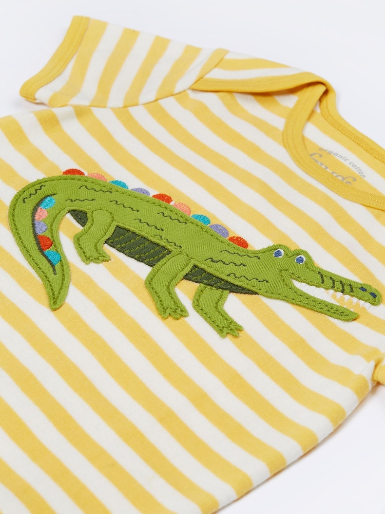 Frugi Baby Yellow Rue 100% Organic Cotton Romper - Image 2 of 4