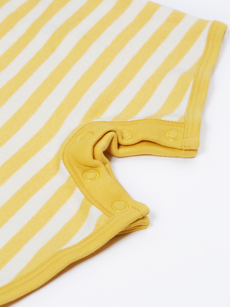 Frugi Baby Yellow Rue 100% Organic Cotton Romper - Image 4 of 4