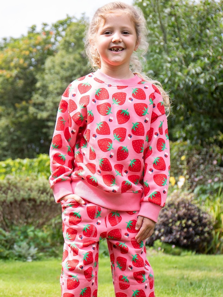 Frugi Pink Strawberry Joggers - Kids' Clothing - Image 5 of 5
