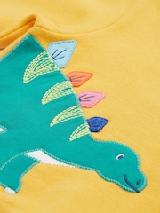 Frugi Yellow Dinosaur Easy On Jumper Sweatshirt - Image 4 of 5