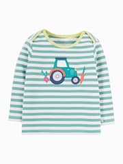 Frugi Blue Bobby 100% Organic Cotton Appliqué Top - Imagen 2 de 5
