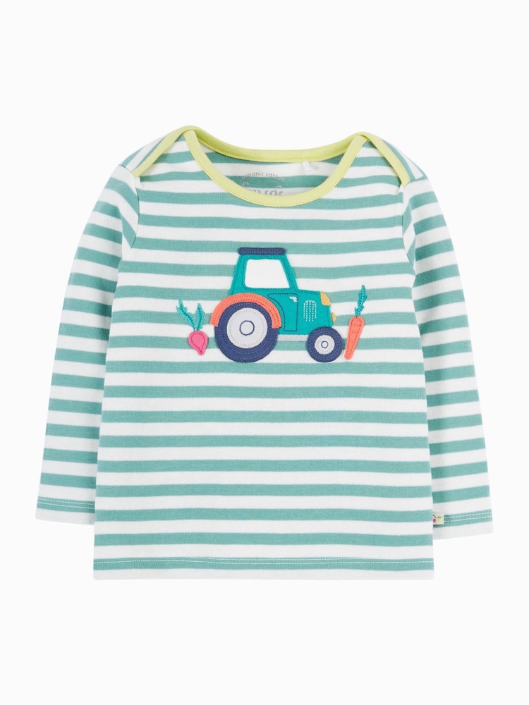 Frugi Blue Bobby 100% Organic Cotton Appliqué Top - Imagen 2 de 5