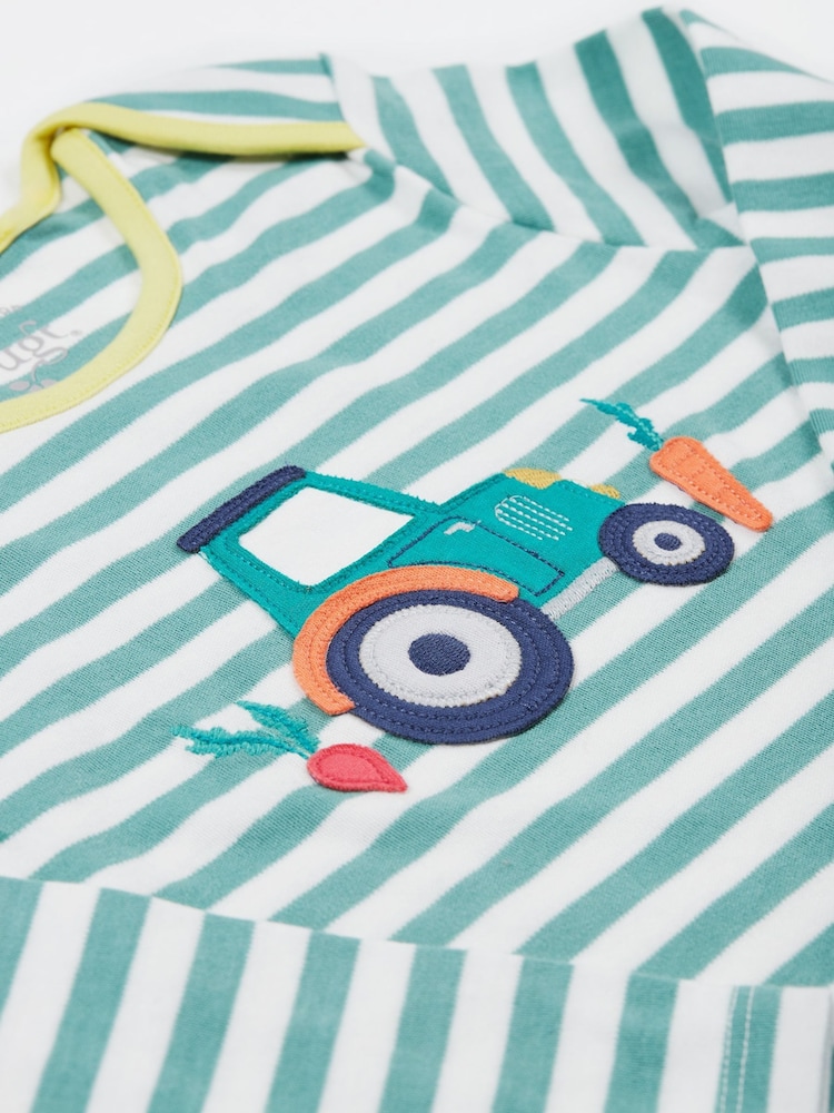 Frugi Blue Bobby 100% Organic Cotton Appliqué Top - Image 3 of 5