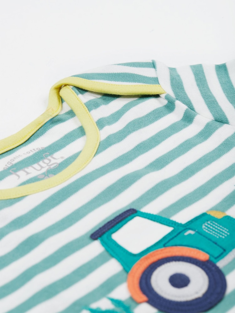Frugi Blue Bobby 100% Organic Cotton Appliqué Top - Imagen 5 de 5