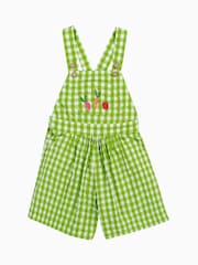 Frugi Green Gingham Culotte Dungarees - Image 1 of 6