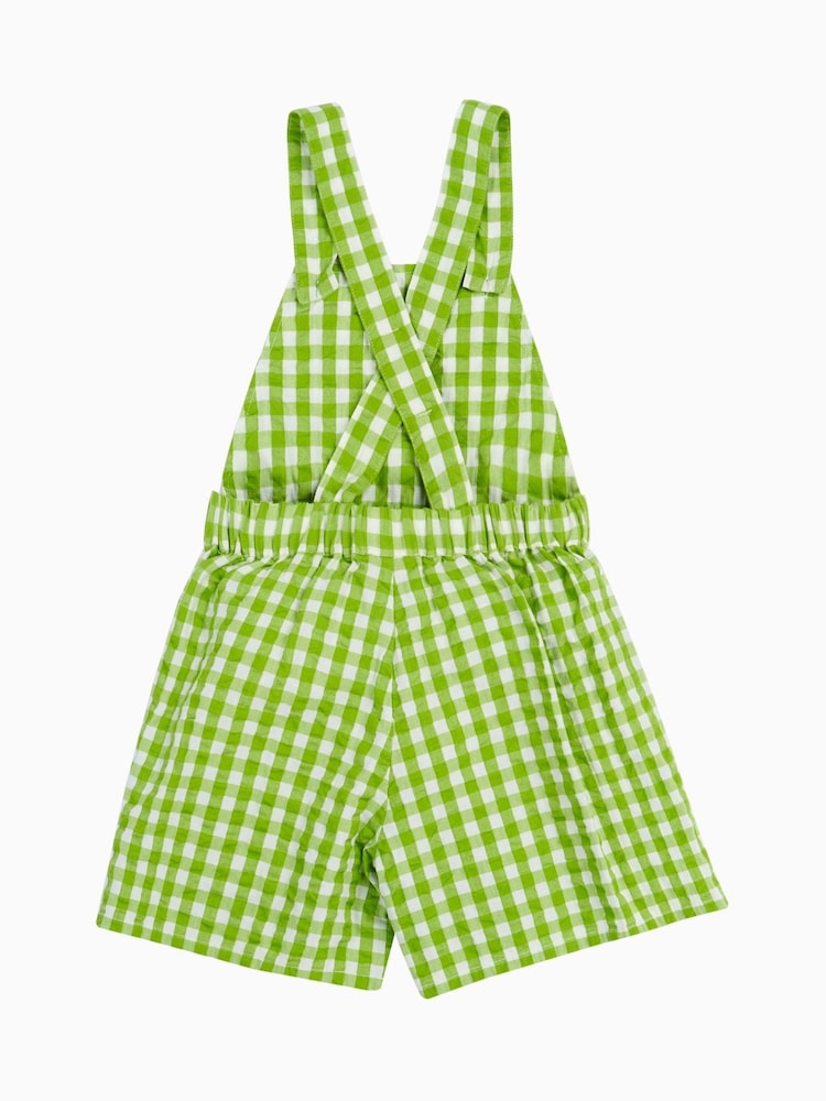Frugi Green Gingham Culotte Dungarees - Image 2 of 6