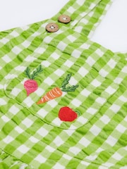 Frugi Green Gingham Culotte Dungarees - Image 3 of 6