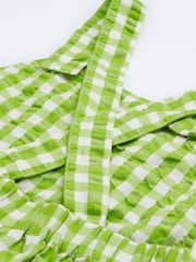 Frugi Green Gingham Culotte Dungarees - Image 6 of 6