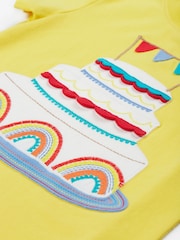 Frugi Yellow Celebration 100% Organic Cotton T-Shirt - Image 3 of 4
