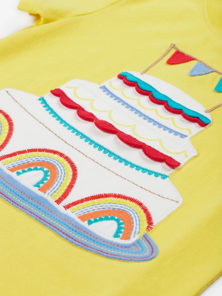 Frugi Yellow Celebration T-Shirt - Image 3 of 4