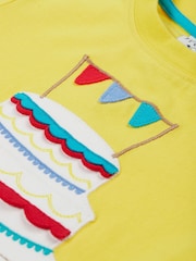 Frugi Yellow Celebration 100% Organic Cotton T-Shirt - Image 4 of 4