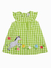 Frugi Green Gingham Body Dress - Imagen 1 de 5