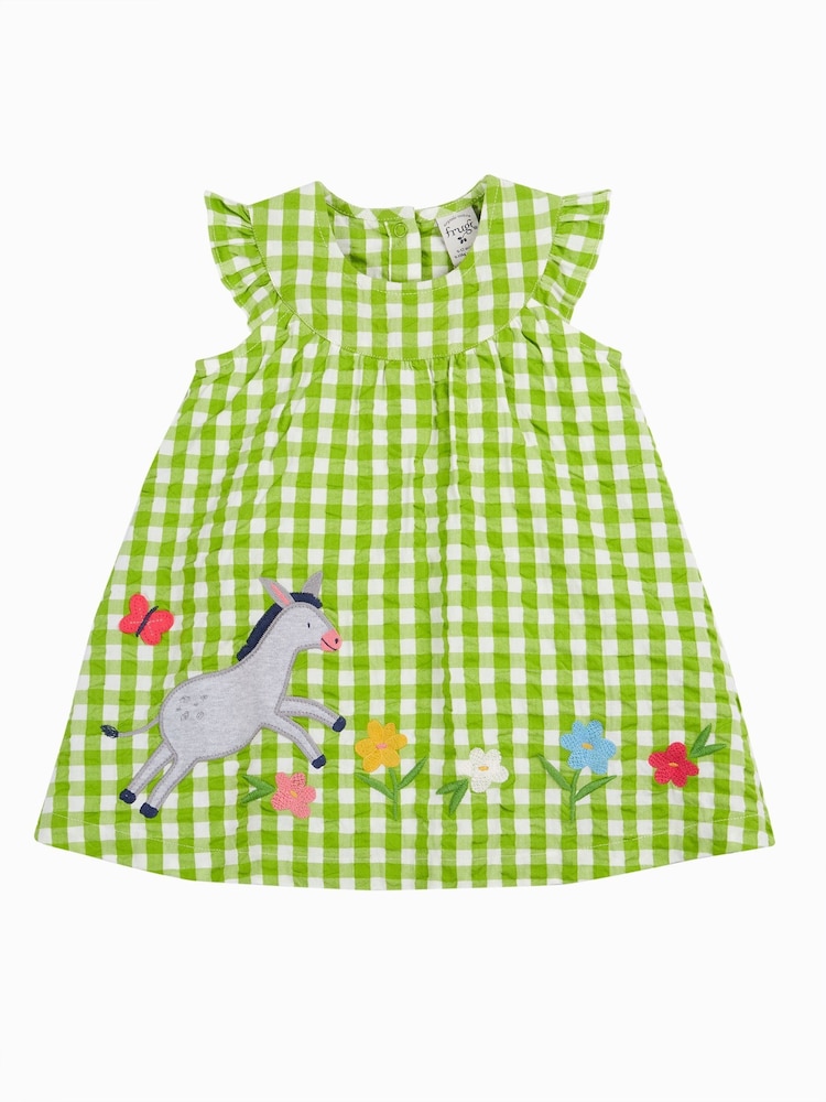 Frugi Green Gingham Body Dress - Image 1 of 5 Frugi Green Gingham Body Dress - Image 1 of 5