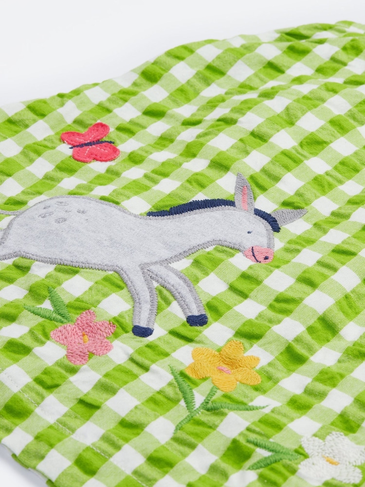 Frugi Green Gingham Body Dress - Imagen 2 de 5