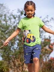 Frugi Green Sid Appliqué 100% Organic Cotton T-Shirt - Image 1 of 5