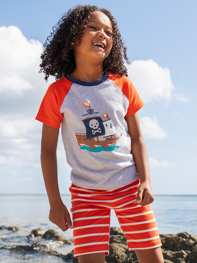 Frugi Blue Stithian 100% Organic Cotton Shorts - Image 1 of 5