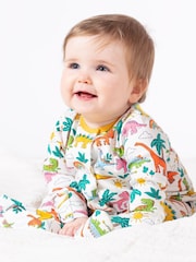 Frugi White Dinosaur Sleepsuit - Baby Clothing - Image 1 of 6