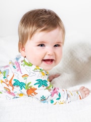 Frugi White Dinosaur Sleepsuit - Baby Clothing - Image 2 of 6