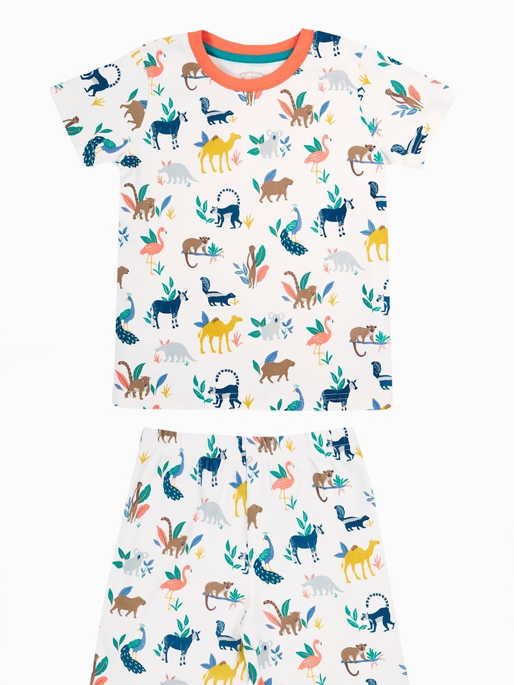 Pijama blanco 100% de algodón orgánico Snooze Frugi - Imagen 1 de 4