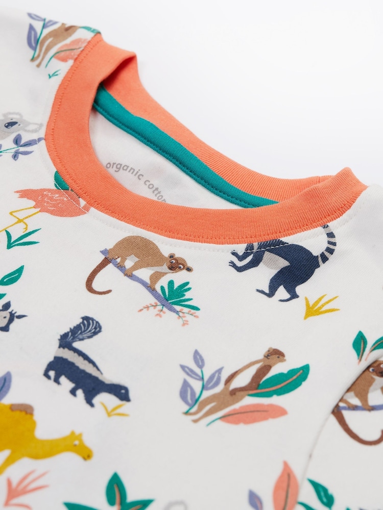 Frugi Snooze 100% Organic Cotton White Pyjamas - Image 3 of 4