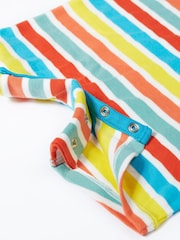 Frugi Blue Rainbow Dune 100% Organic Cotton Romper - Imagen 3 de 4