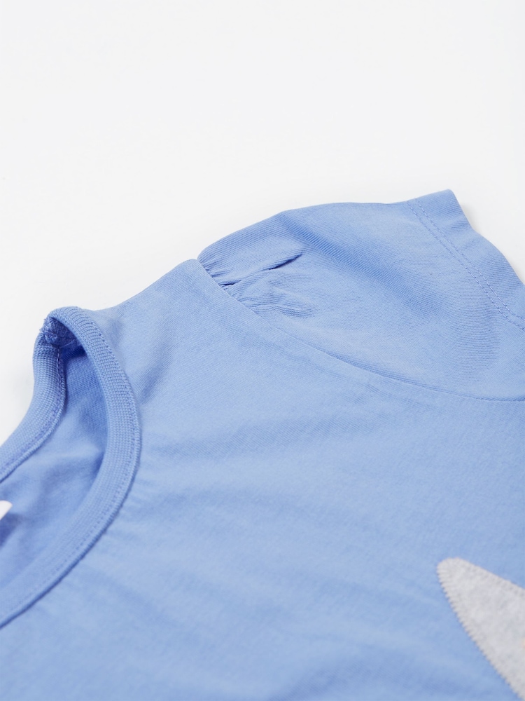 Frugi Blue Cassia Appliqué T-Shirt - Image 4 of 5