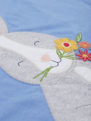 Frugi Blue Cassia Appliqué 100% Organic Cotton T-Shirt - Image 5 of 5