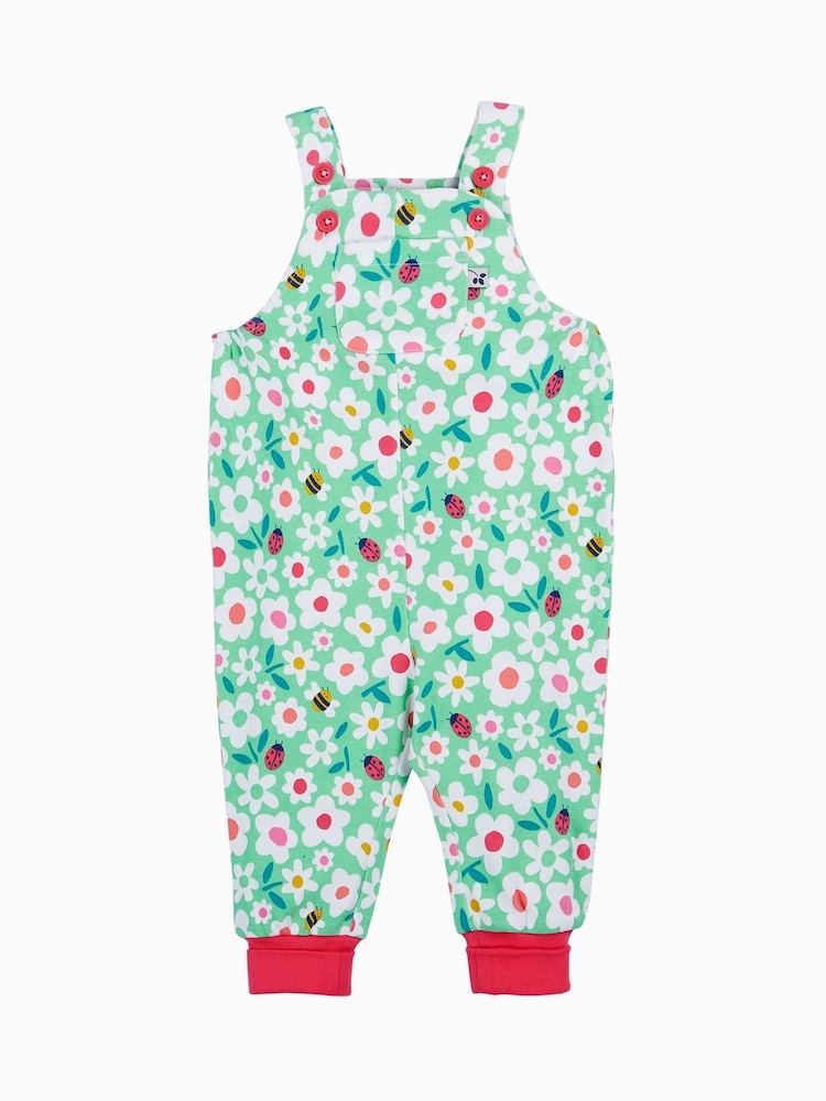 Verde - Frugi Blue Dinosaur Parsnip Dungarees - Imagen 1 de 4