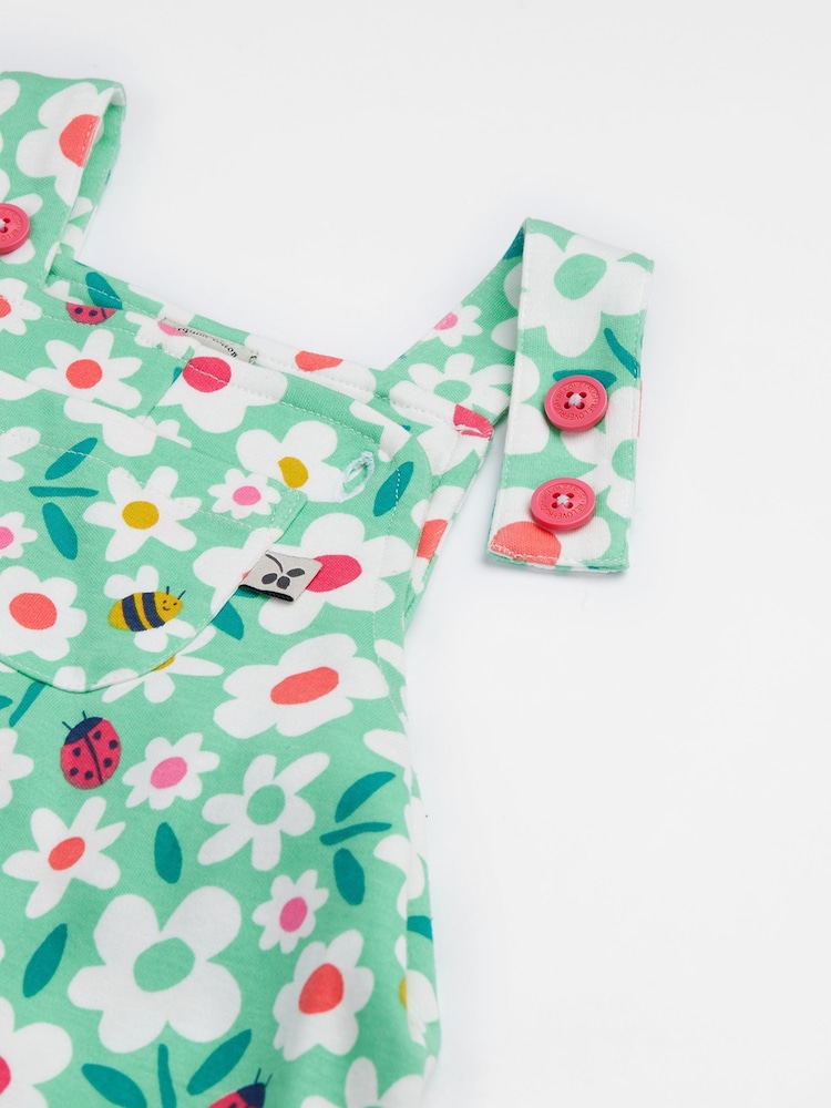 Frugi Blue Dinosaur Parsnip Dungarees - Image 3 of 4