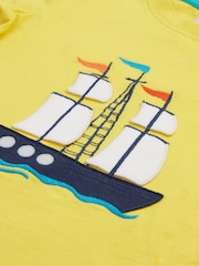 Frugi Blue Avery Appliqué 100% Organic Cotton T-Shirt - Image 3 of 5