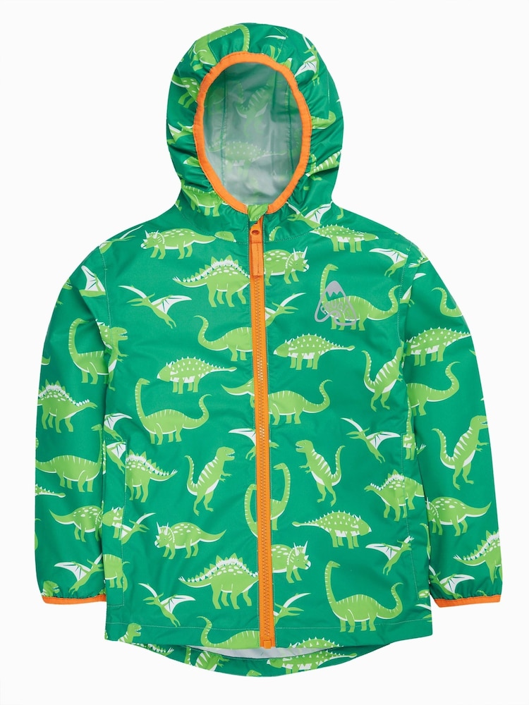 Frugi Green Dinosaur Waterproof Jacket - Image 1 of 5