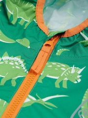 Frugi Green Dinosaur Waterproof Jacket - Image 3 of 5