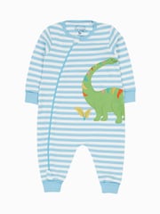 Frugi Blue Zelah Kimono Zip Romper - Imagen 1 de 5