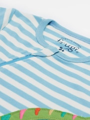 Frugi Blue Zelah Kimono Zip Romper - Imagen 2 de 5