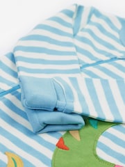 Frugi Blue Zelah Kimono Zip Romper - Imagen 3 de 5