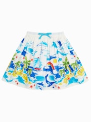 Frugi Girls Twirly Dream Cotton White Skirt - Image 1 of 4
