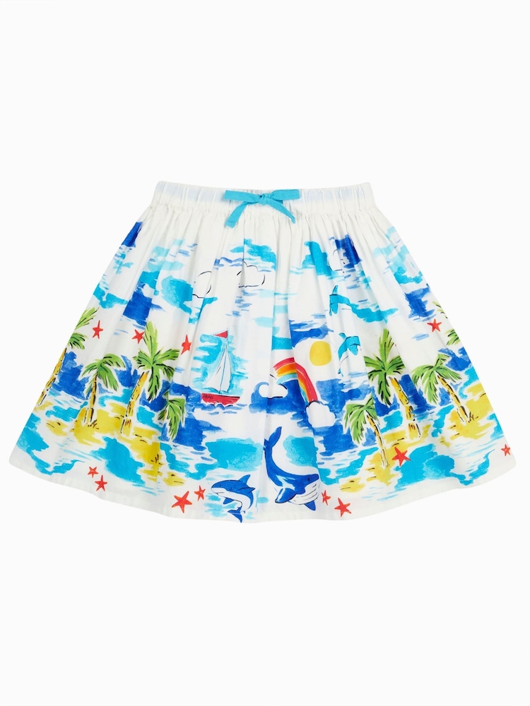 Frugi Girls Twirly Dream Cotton White Skirt - Image 1 of 4 Frugi Girls Twirly Dream Cotton White Skirt - Image 1 of 4