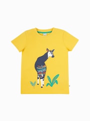 Желтый - Красная футболка с аппликацией Frugi Carsen - Детский топ - Image 1 of 5