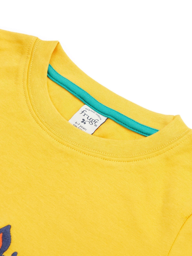 Желтый - Красная футболка с аппликацией Frugi Carsen - Детский топ - Image 2 of 5