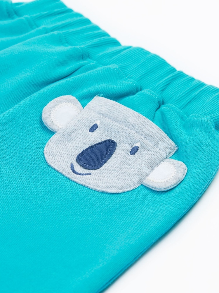 Frugi Blue Sydney Appliqué 100% Cotton Shorts - Image 4 of 4