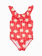 Frugi Pink Flower Swimsuit - Swimwear - Image 1 of 5