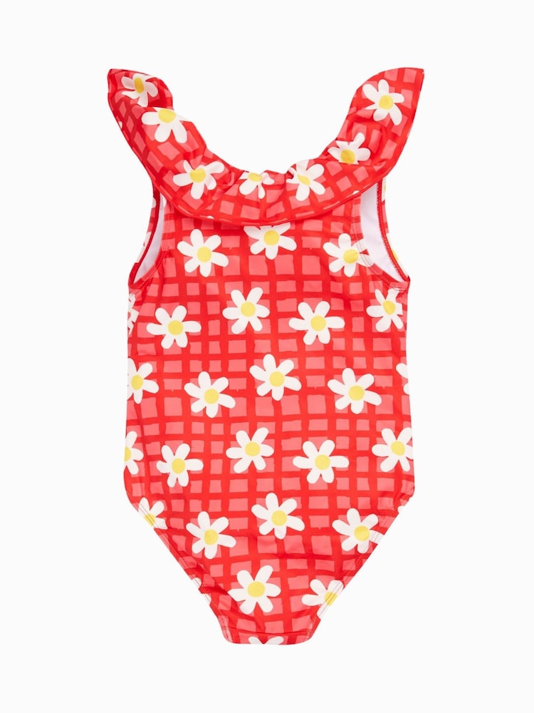 Frugi Pink Flower Swimsuit - Swimwear - Image 2 of 5