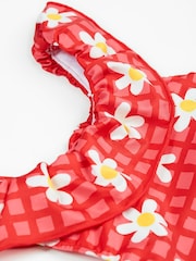Frugi Pink Flower Swimsuit - Swimwear - Image 3 of 5