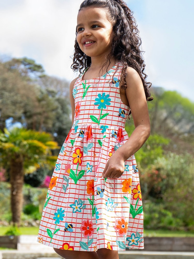 Frugi Rainbow Floral Summer Dress - Image 1 of 8 Frugi Rainbow Floral Summer Dress - Image 1 of 8