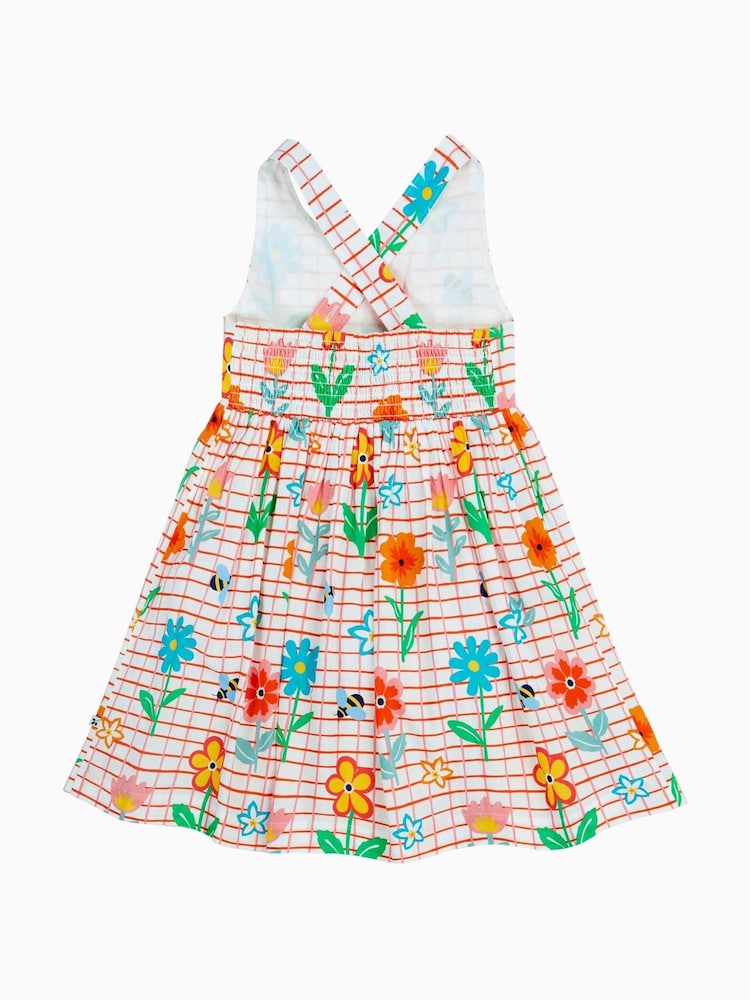 Frugi Rainbow Floral Summer Dress - Image 4 of 8