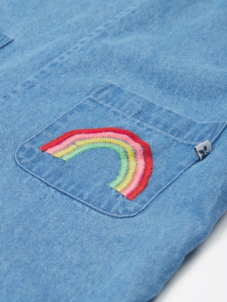 Frugi Blue Hazel Denim 100% Organic Cotton Dungarees - Image 2 of 7