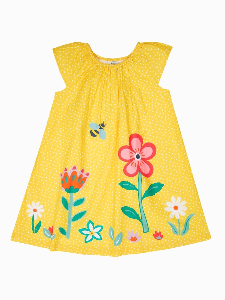 Frugi Yellow Lowen 100% Cotton Dress - Image 2 of 6