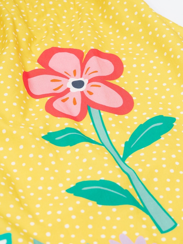 Frugi Yellow Lowen 100% Cotton Dress - Image 3 of 6